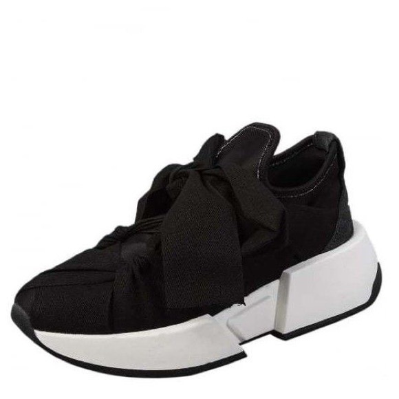 MM6 Black Bow Tie Chunky Neoprene Sneakers 7/37 - Picture 4 of 16